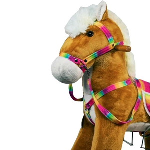 راکر اسب کودک چوبی قهوه ای روشن -اسباب بازی